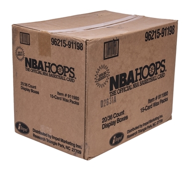1991-92 NBA Hoops Factory Sealed Case (20 Boxes) 